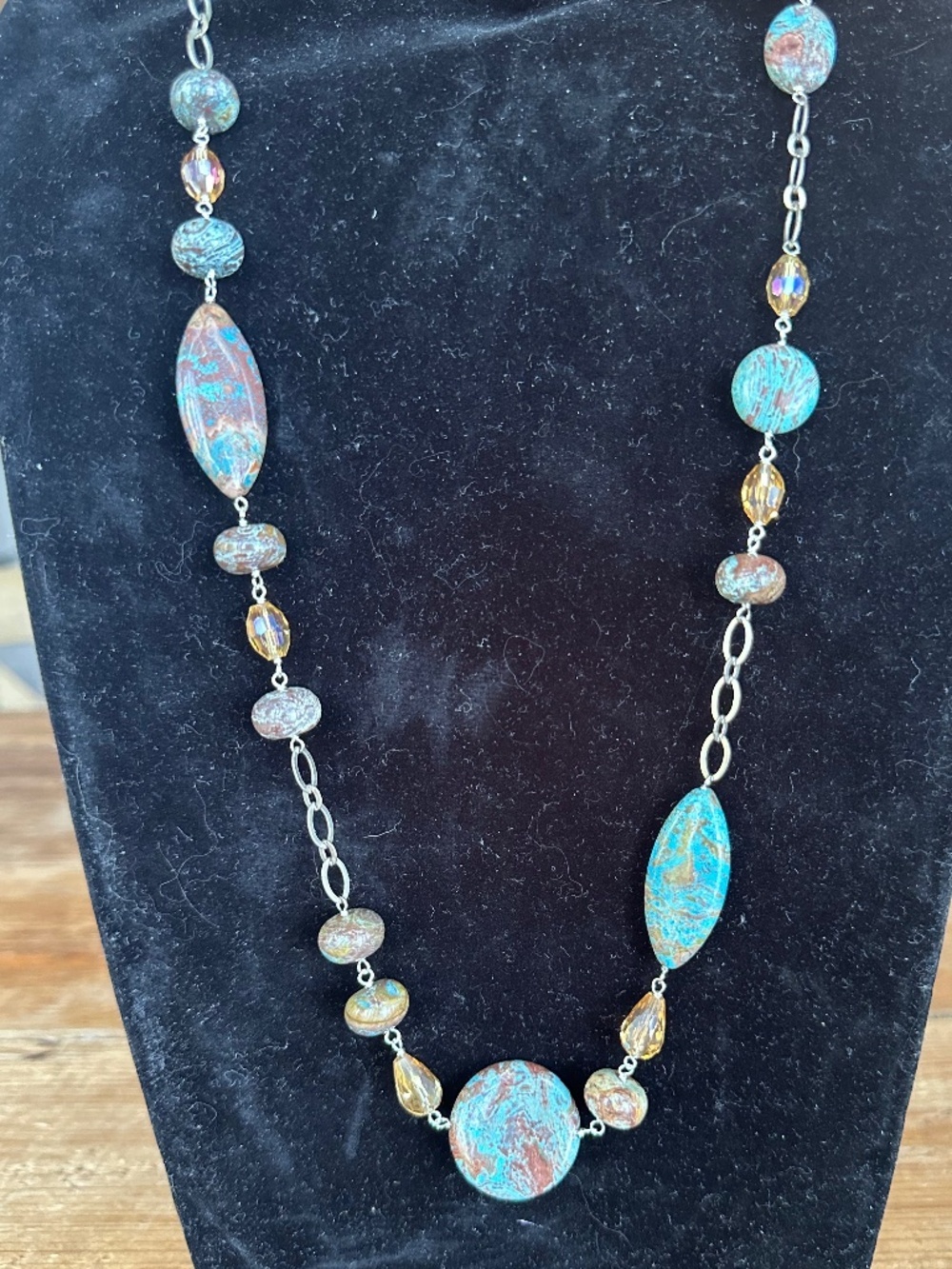 ✨ Boho-Chic Imperial Jasper Statement Necklace - Picture 3 of 15